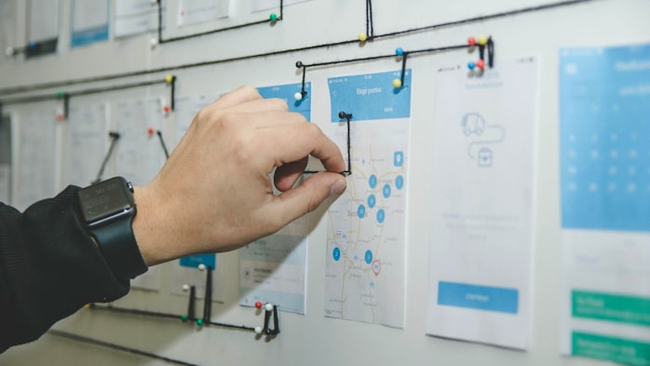 Product management roadmap, user journey funnel and sprint board